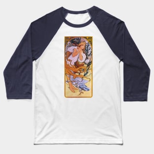 Alphonse Mucha - Spring Baseball T-Shirt